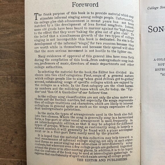 SONGS OF THE CAMPUS music book - Picture 3 of 6